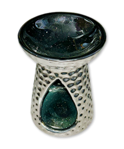 Tall Silver Wax Burner